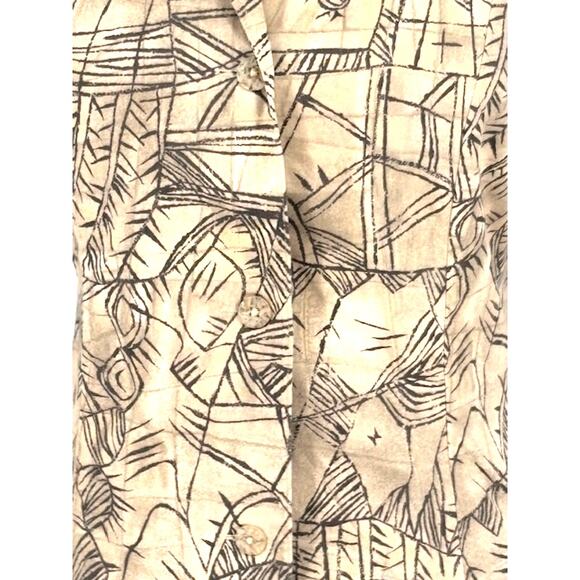 Peruvian Connection Beige & Brown Lightweight Fitted Blouse – Size 12 - Picture 5 of 8